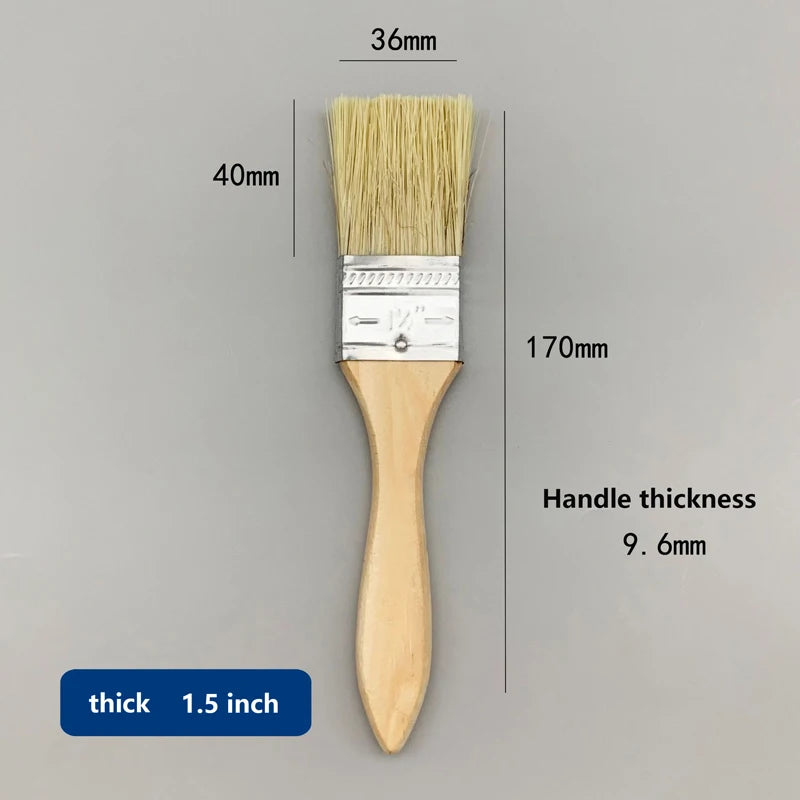 Thick-handled and thin-handled paint brushes are available. Household soft-bristled dust-removing brushes and special brushes fo