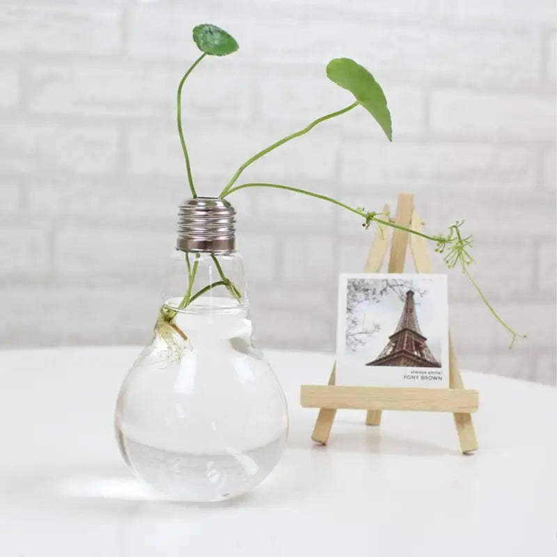 2/3pcs Light Bulb Flower Vase 14x8cm Transparent Glass Vase Fashion Hydroponic Flower Vase Home Gifts Desktop Glass Planter