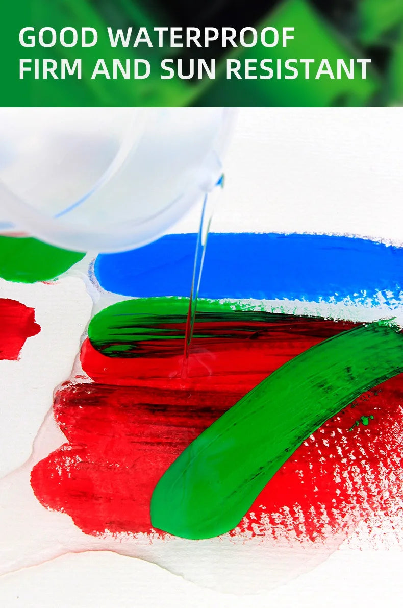 12Color Acrylic Paint Set 12ml Tubes Waterproof Art Supplies for Beginner Artists DIY Painting on Canvas Wall Art Craft Projects
