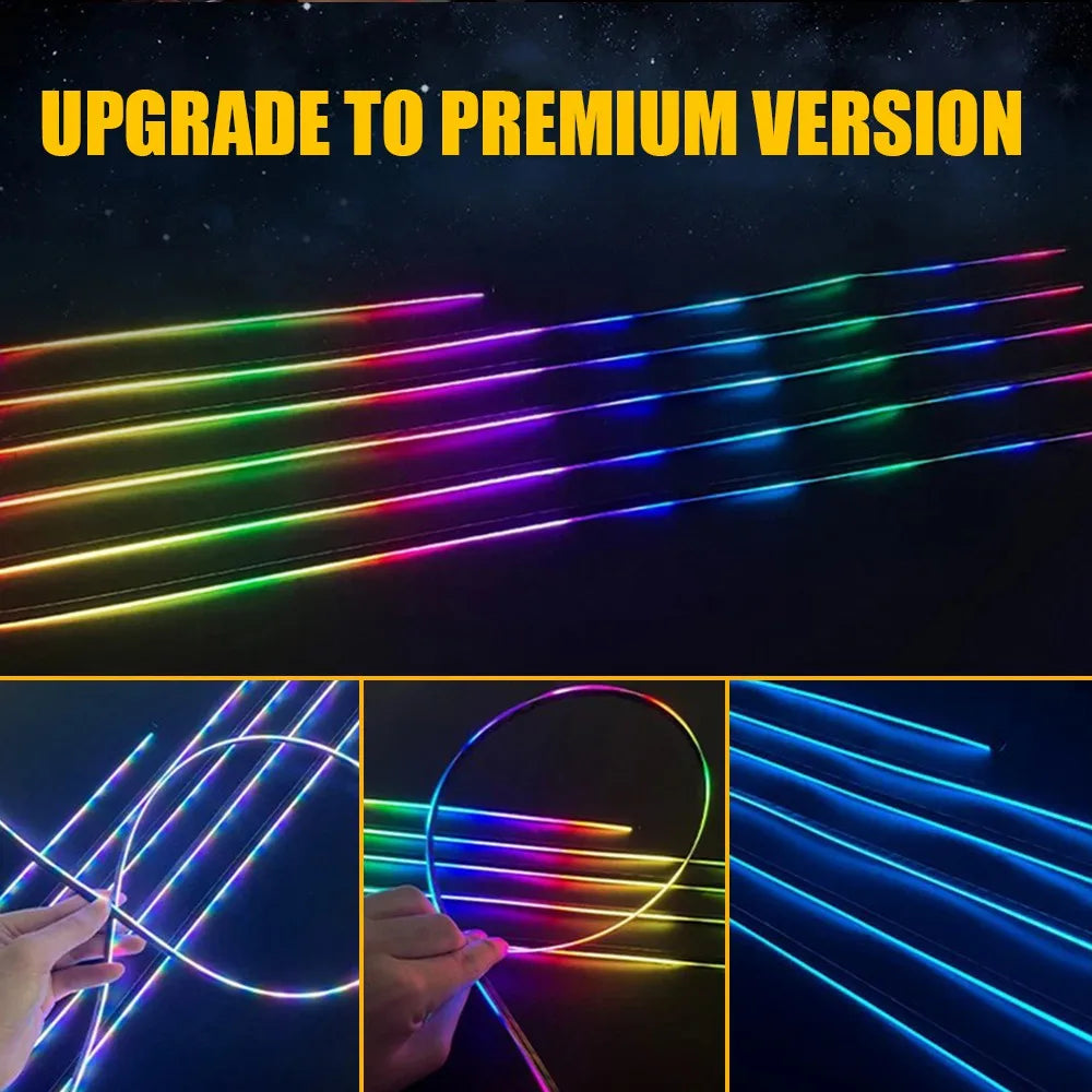 1Set Universal Colorful LED Sunroof Lights RGB Car Roof Panoramic Skylight Ambient Lamp Strips APP Control  LED Light Strip Kit