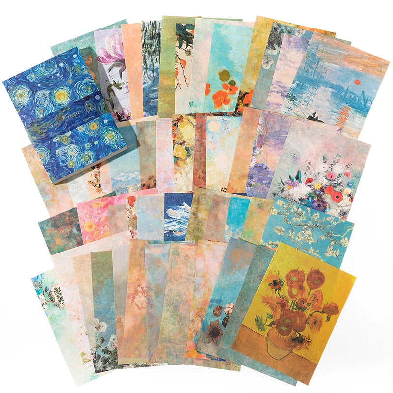 100Pcs/Pack Vintage Scrapbooking Decorative Paper Material Perfect for Collage Journaling Craft Diy Supplies