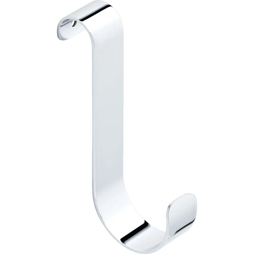 Over the Door Towel Bar Hooks Chrome Set of 2 Durable Steel Towels Hanging Storage Accessories Rust Resistant Hooks