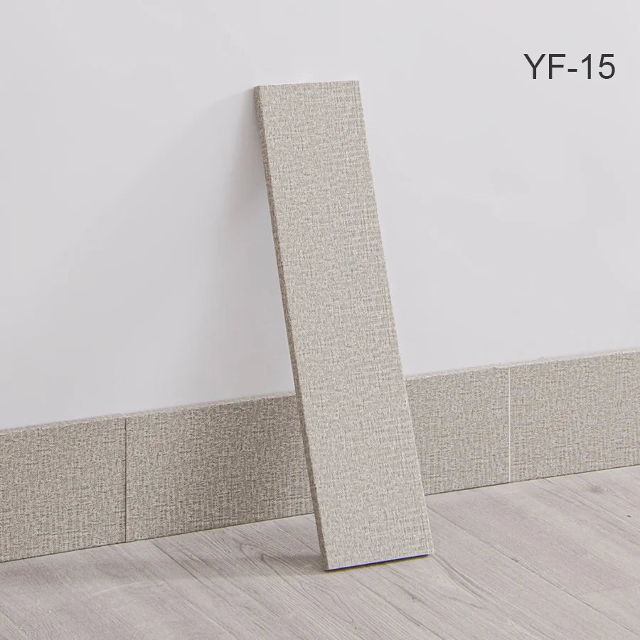 10pcs Self-Adhesive Wooden Stickers Wall Stickers Skirting Lines 10mm Thickness Suitable for All Indoor Places 17.72X4.72In