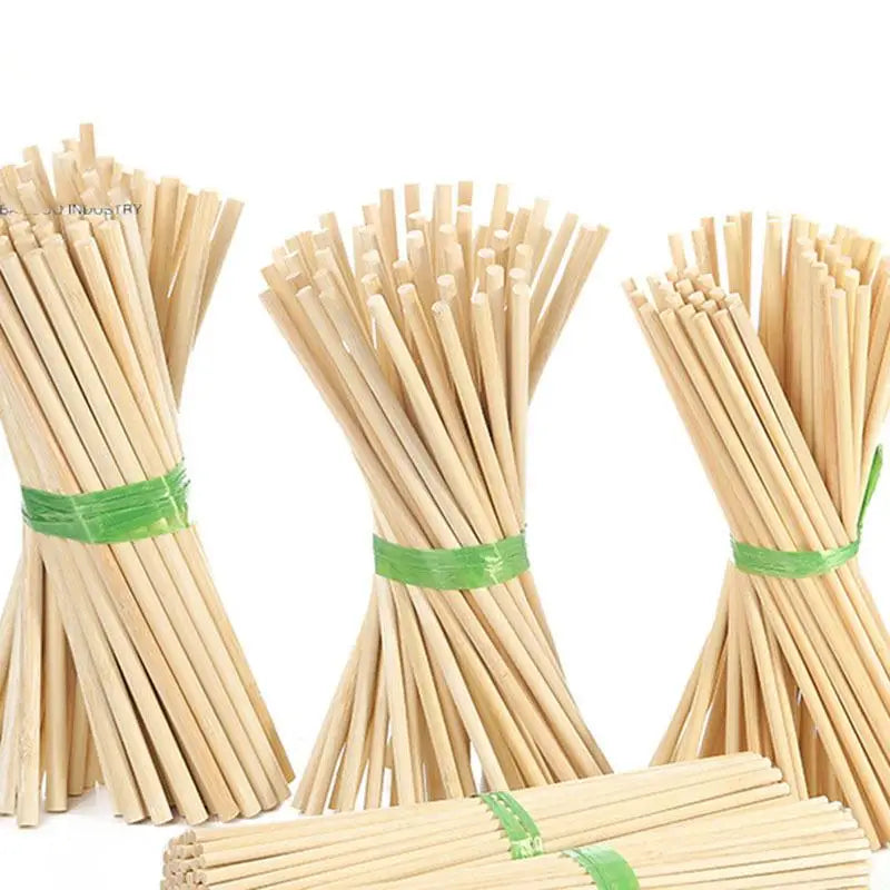 3-8mm Round Wooden Stick For Crafts Food Ice Model Making Cake Dowel DIY Durable Dowel Building Model Woodworking Tool