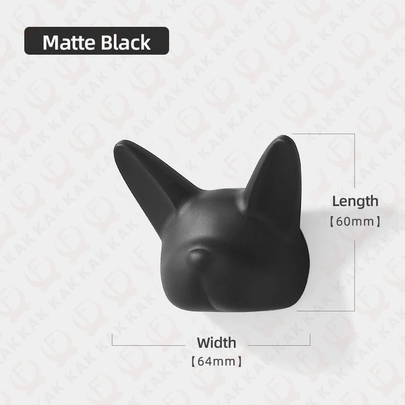 KAK Bulldog Design Wall Hanging Hooks Coat Hook Bag Hat Rack Rackers Zinc Alloy Wall Decorations for Kis Hardware Fittings