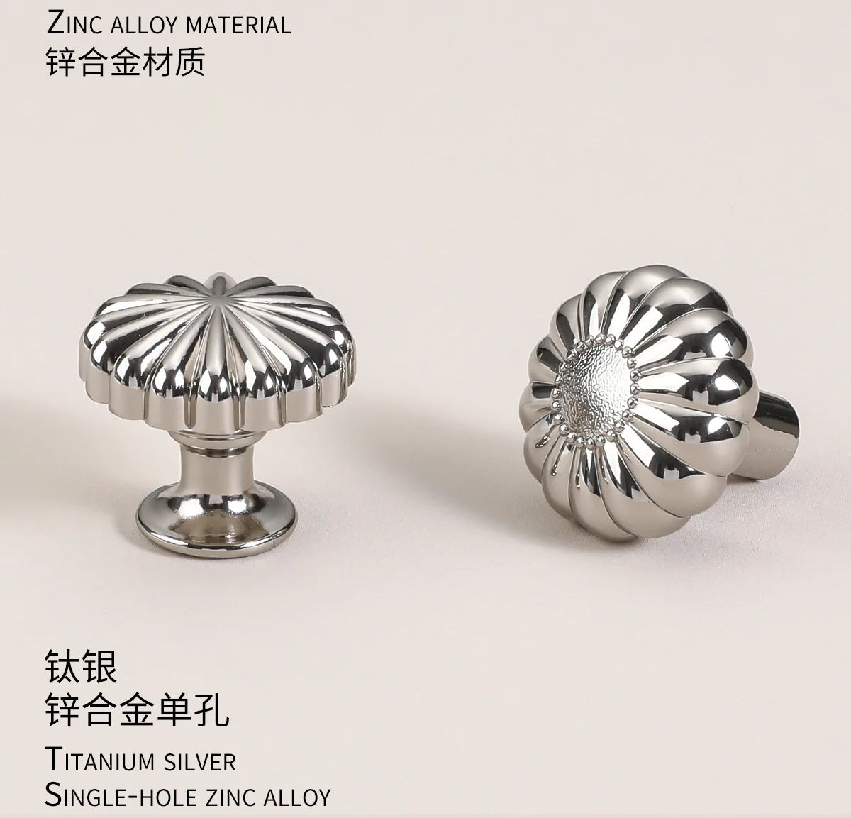 Silver cabinet door handle creative wardrobe/cabinet/drawer knobs modern minimalist single-hole door pull furniture hardware