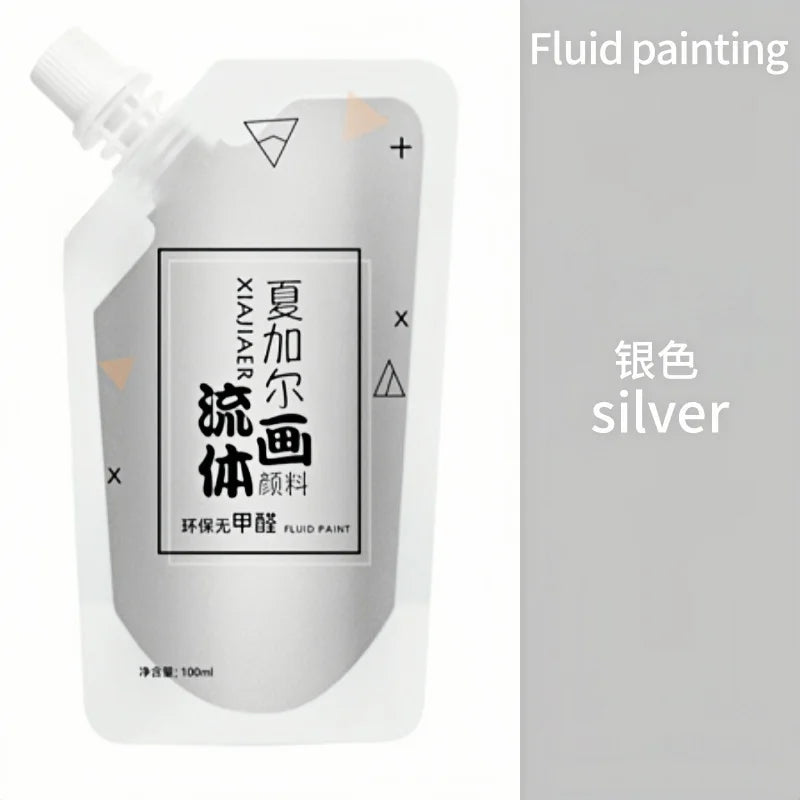 100ml/ Multi-colour xiajiaer Fluid Paint Acrylic paint Bag Violent Bear DIY decorative painting liquid liquid dye