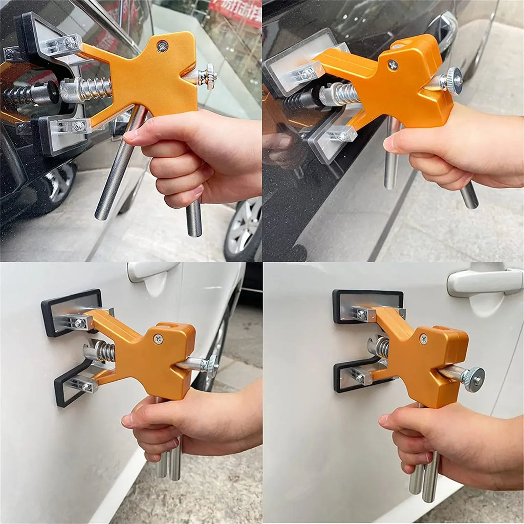 Car Dent Repair Tool Glue Gun Paintless Sheet Metal 2 in 1 T-bar Dent Repair Kit Auto Dent Remover Suction Auto Dent Puller Tool