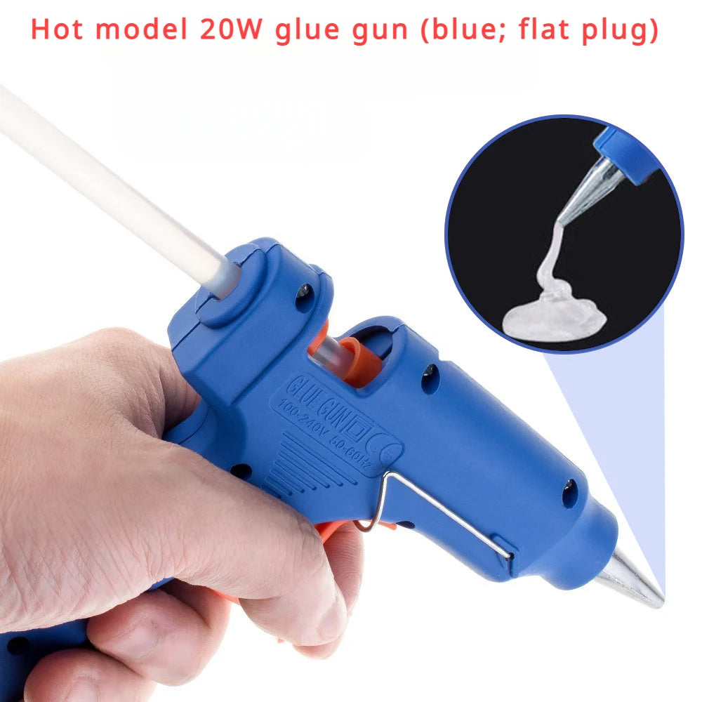Wired Mini Industrial Hot Glue Gun - High-Temperature Silicone Tool for Home DIY Crafts & Art, Quick-Heating Plug-In Glue Gun