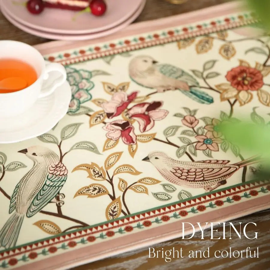 Velvet French Table Runner Farmhouse for Home Kitchen Dining Decor Parties Family Dinners Wedding 1263