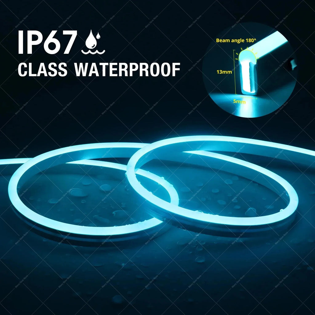 15M RGB LED Neon Lights, Smart App Remote Control, Waterproof Music Sync Color Changing Rope for Bedroom Living Game
