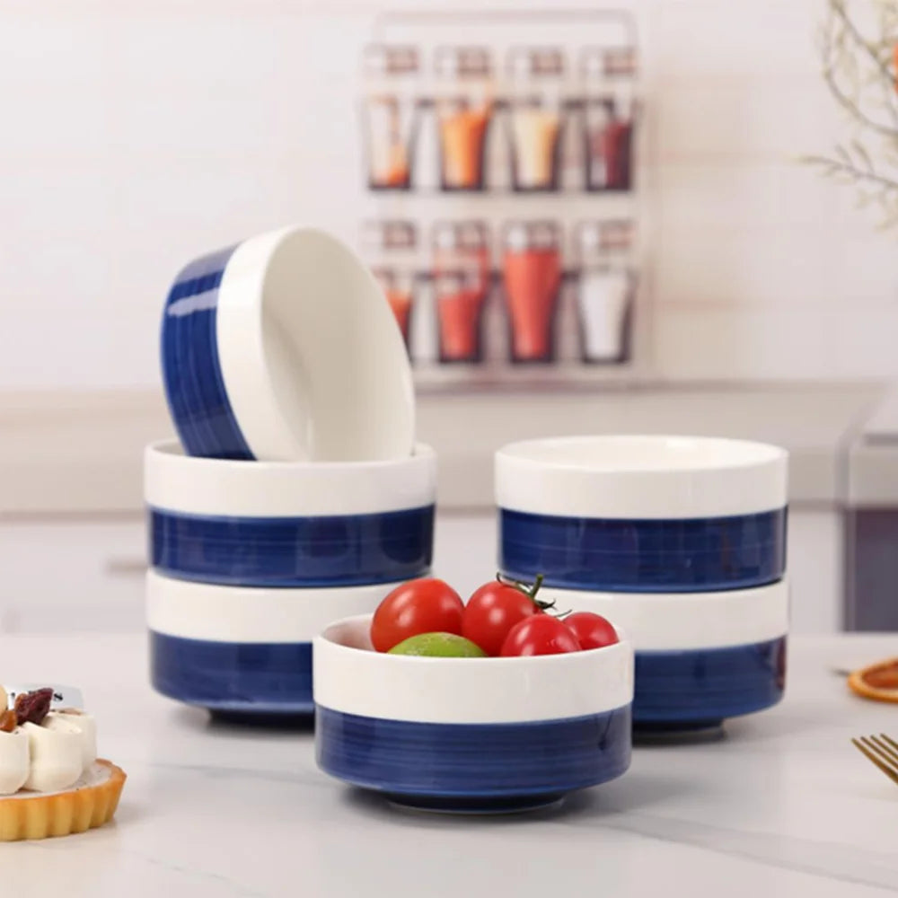 4PCS Ceramic Bowls Cereal Bowl,Soup Bowls for Kitchen Ramen Bowl Microwave Safe for Oatmeal Fruit Salad and Rice Bowl