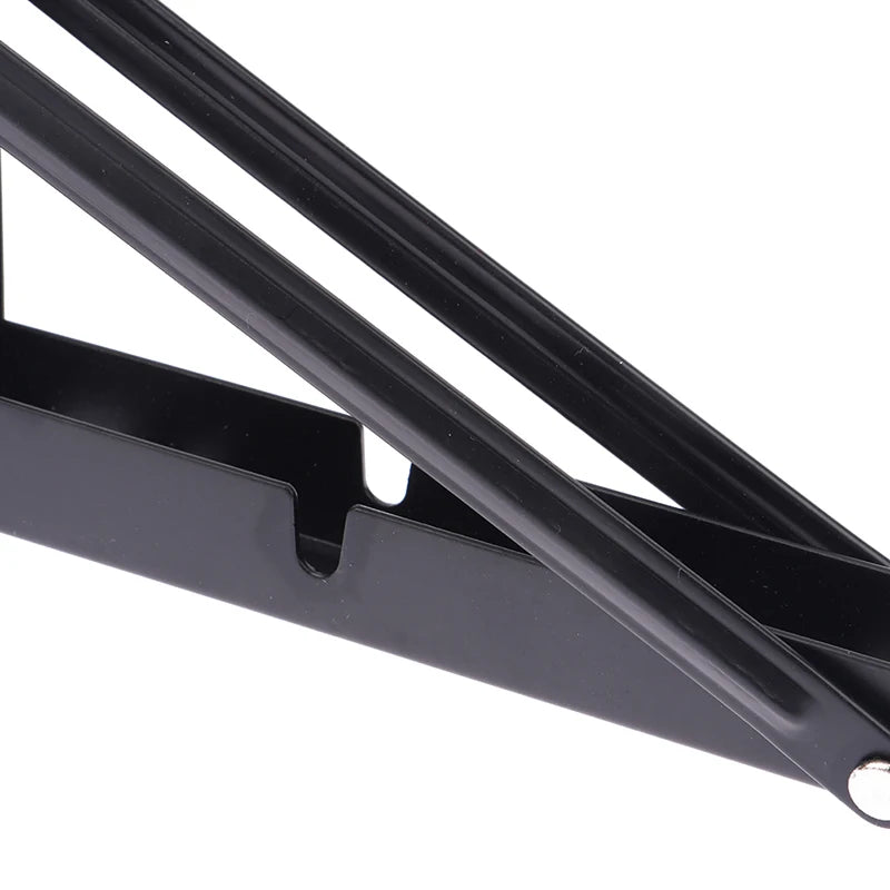 8/10 inches Sturdy Steel Folding Shelf Brackets Wall-Mounted Design for Workbench Table, Table Shelves Angle Bracket Hardware