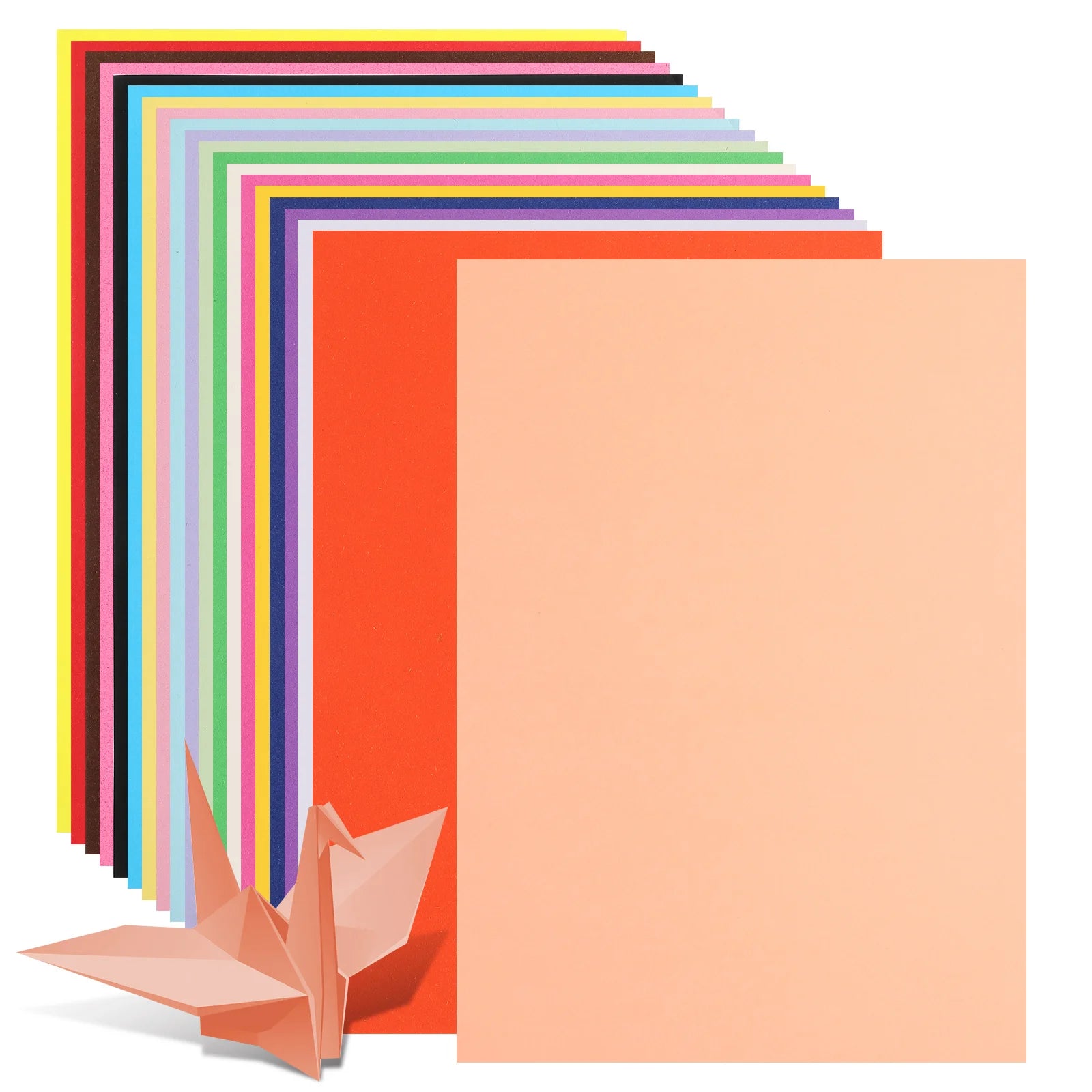 100 Sheets Colored Papers Cardstock Thick Craft Supplies Pastel Color Paper Projects Greeting Cards Scrapbooks Decorations