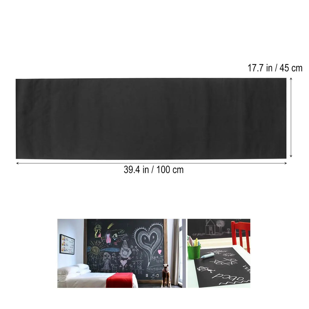 5pcs Chalkboard Wall Sticker Premium Pvc Reusable Blackboard Stickers For Diy Home Office Kitchen Adhesive Black Board Paper