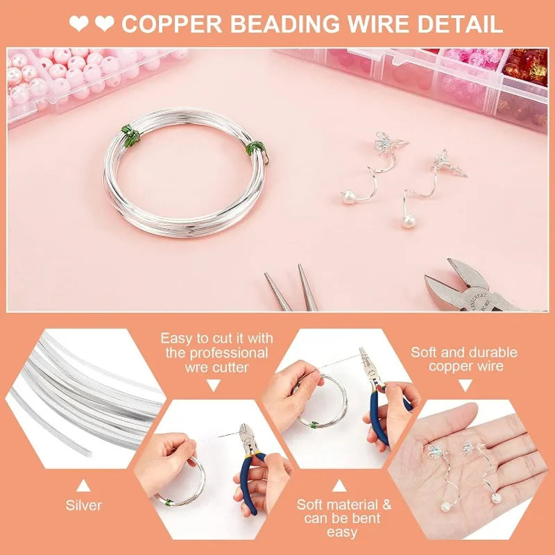 20 Gauge 16 Feet Brass Square Wire Silver Brass Wire for Jewelry Beading Craft Work