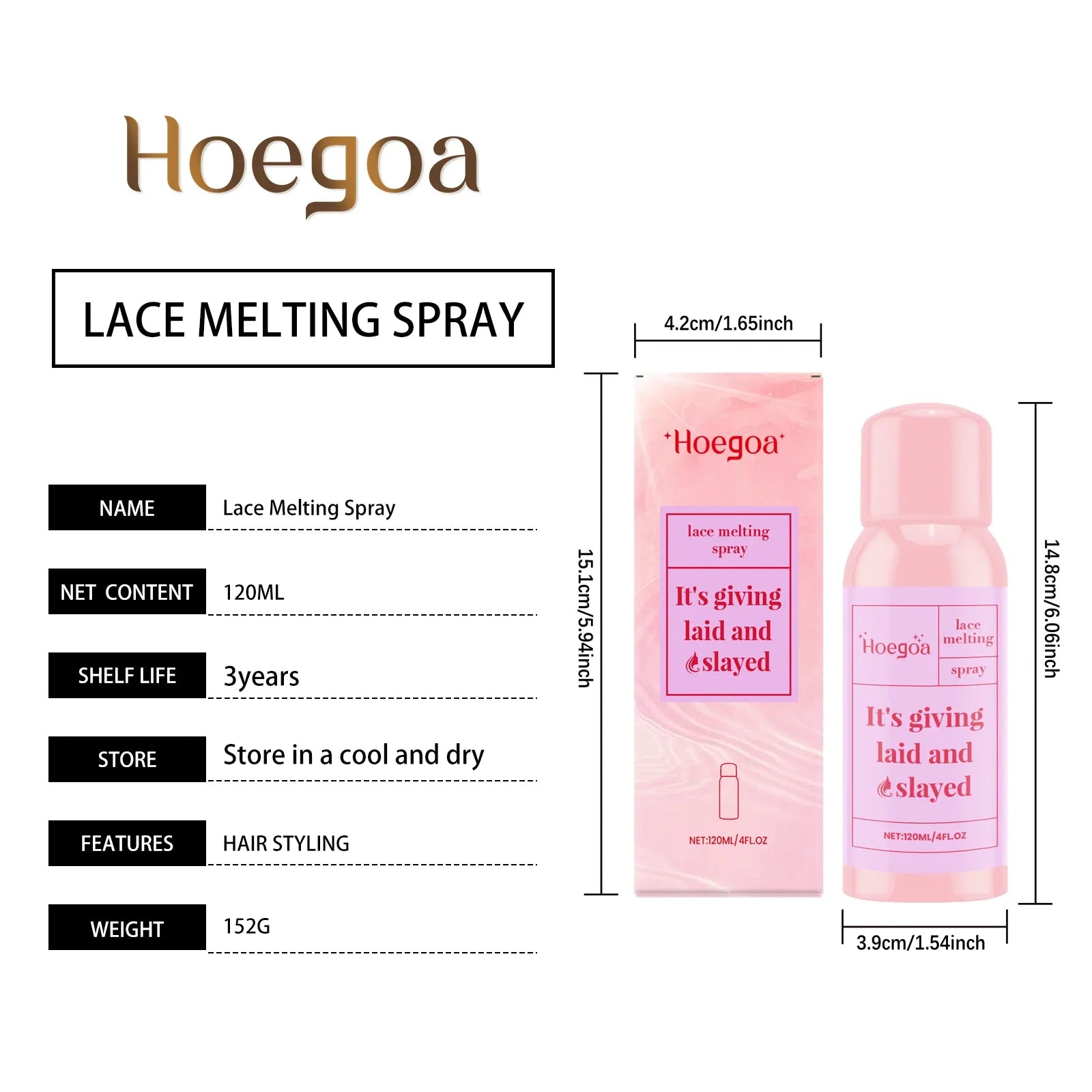 Wig Adhesive Spray Water Resistant For Lace Front Wig Gentle Formula Easy Removal Strong Invisible Waterproof Lace Glue Spray