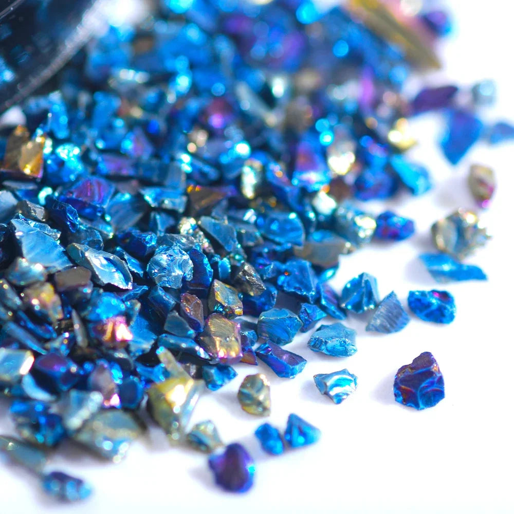 450g/Bag Wholesale Multicolor Flash Irregular Shaped Glass Crushed Stone For DIY 3D Nail Art Decoration/Resin Mold Filler
