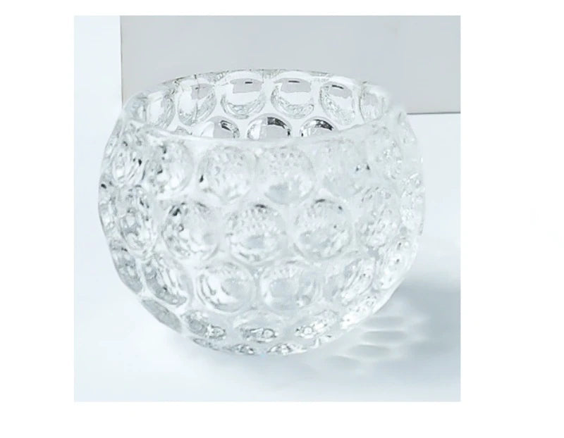 Nordic spherical pumpkin lamp thickened glass candle holder bar candlelight dinner home decorative ornaments craft gifts