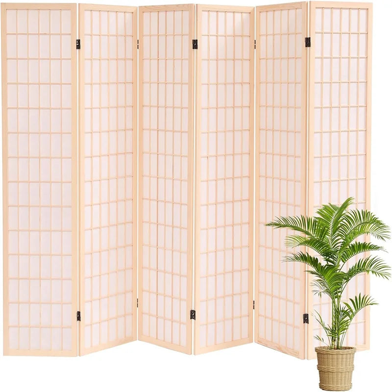 Japanese Shoji Screen Room Divider – Folding Wooden Privacy Panel for Home, Office & Garden – Traditional Style Room Separation