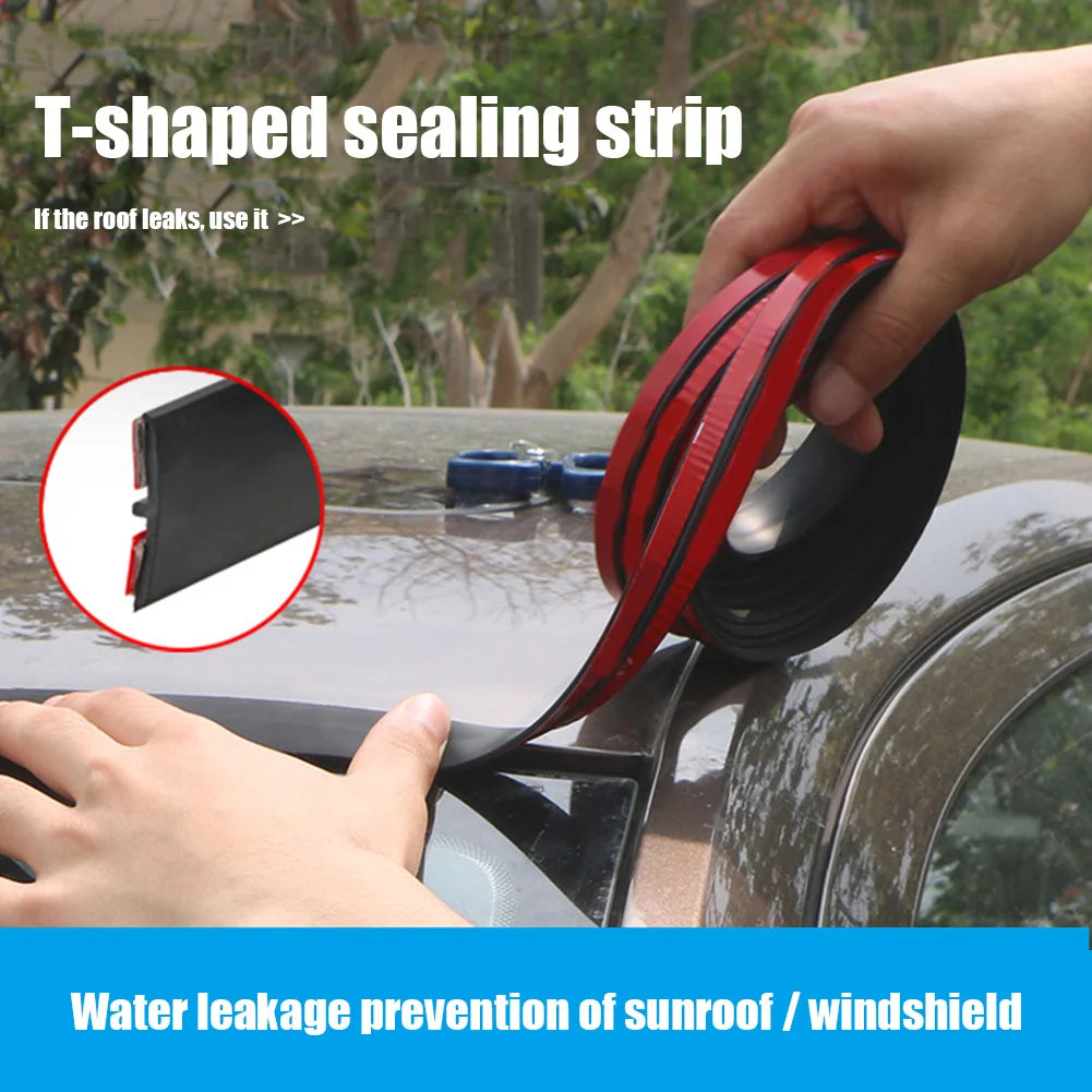 Window Edge Windshield Roof Sealing Strip Rubber Noise Insulation Auto Roof Windshield Sealant Protector Waterproof Window Seals