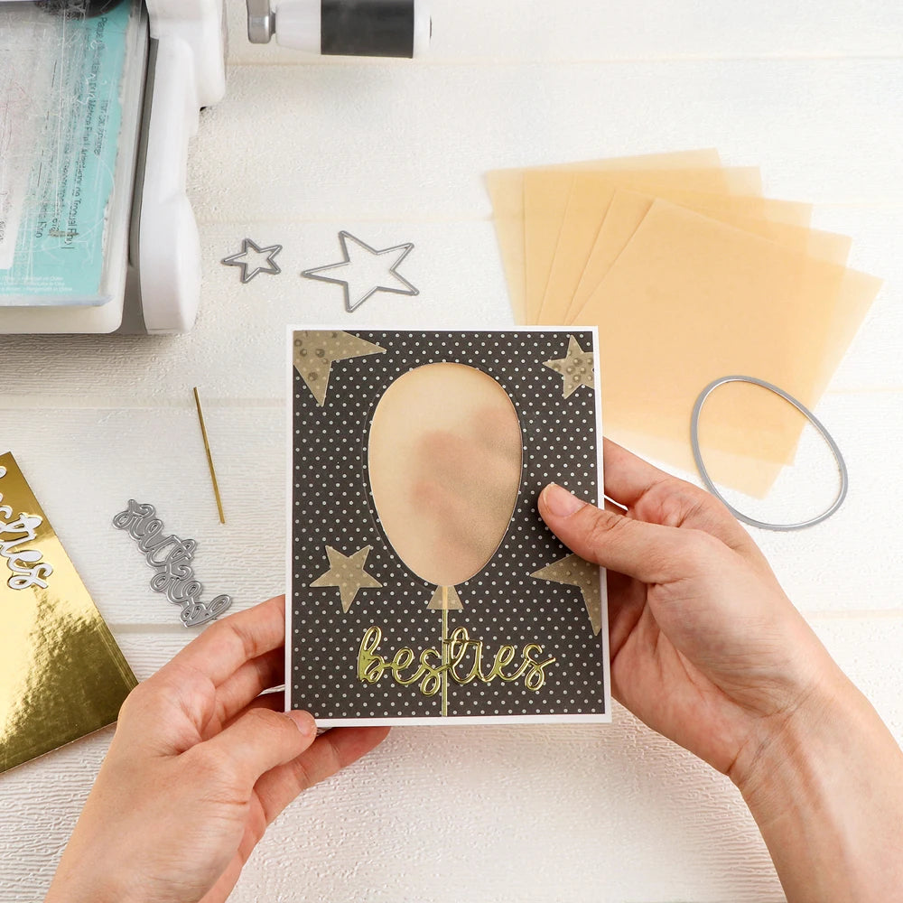 30pcs Colored Gold/Silver Frosted Smooth Vellum Paper Sheets Heat Resistant Translucent Tracing Paper For Embossing Card Making