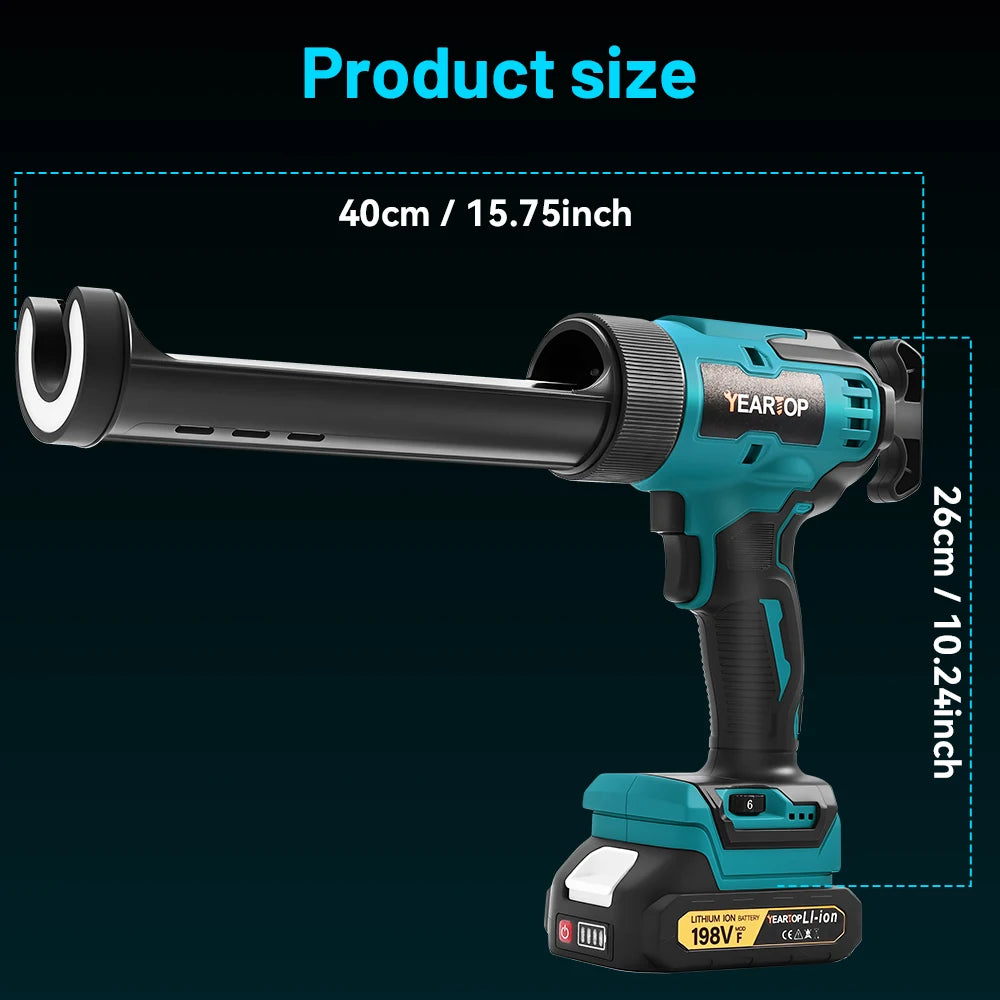 6 Speeds Cordless Electric Glue Gun Silicone Glass Glue Caulking Squeezer Gun Electric Sewing Glue Tool for Makita 18V Battery