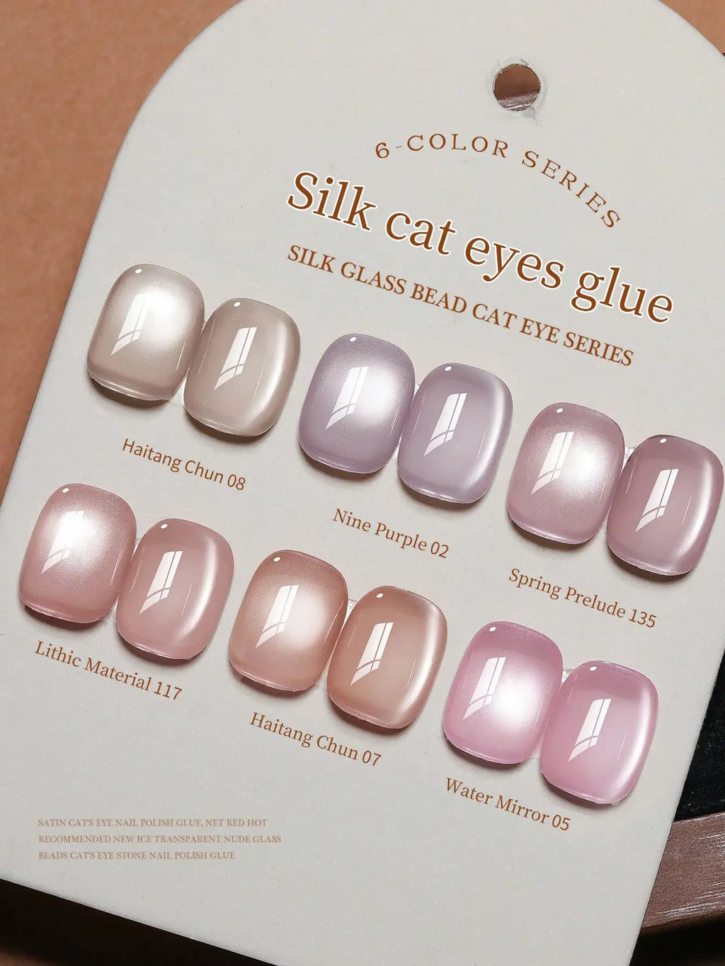 XEIJAYI 6Pcs 15ML Pink Series cat eye Nail Gel polish set Semi Permanent Nail Art Soaking UV LED Nail Salon DIY Nail Salon Gel F