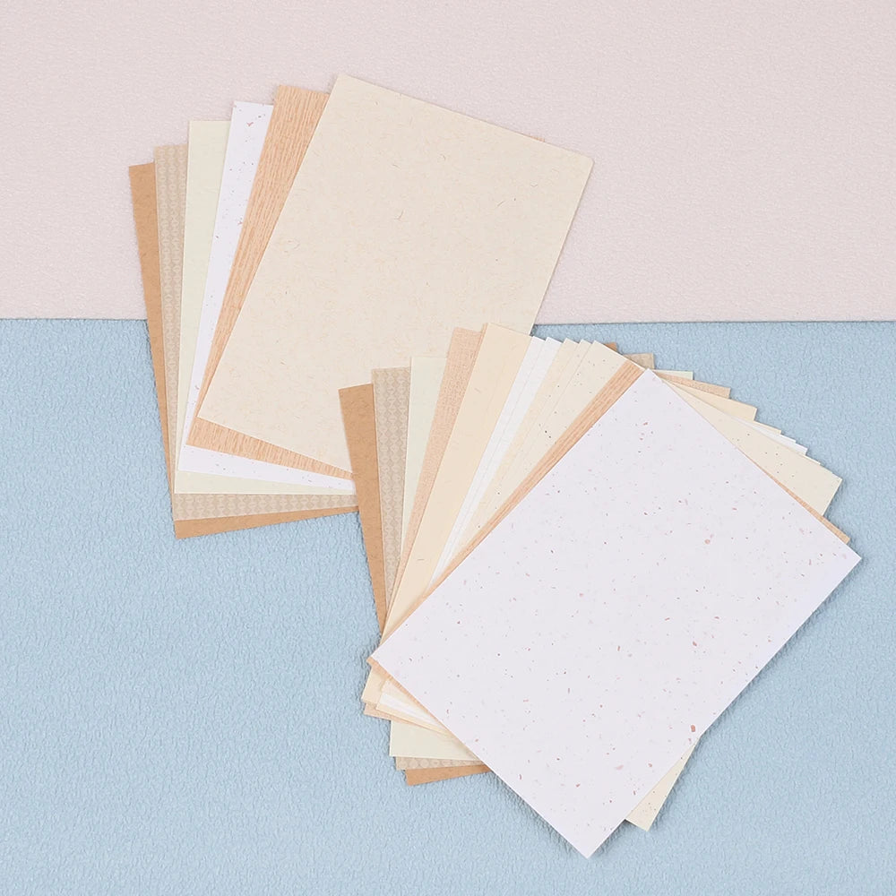 20Pcs Textured Scrapbook Paper Mixed Special Craft Paper for DIY Scrapbooking Art Crafts Junk Journalling