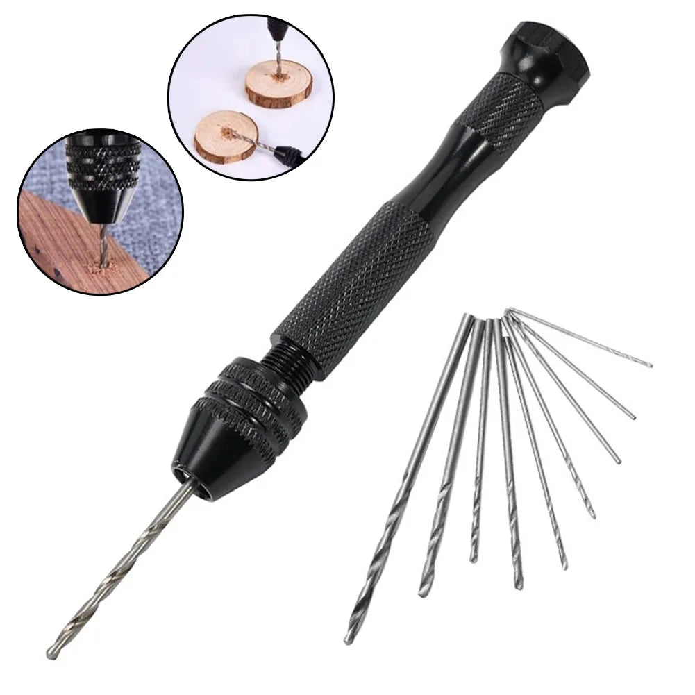 1/11pcs 0.3-3.2mm Mini Micro Hand Drill Woodworking Drilling Tools Models Hobby DIY Jewelers Emery Drilling Rotary Tool Parts