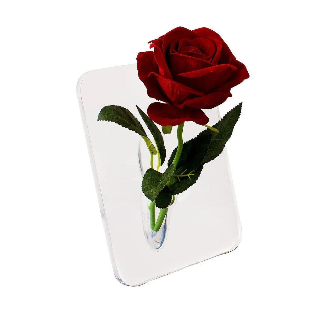 Photo Frame Vase Transparent Stylish Decorative Acrylic Hydroponic Flower Vase for Office Wedding Home