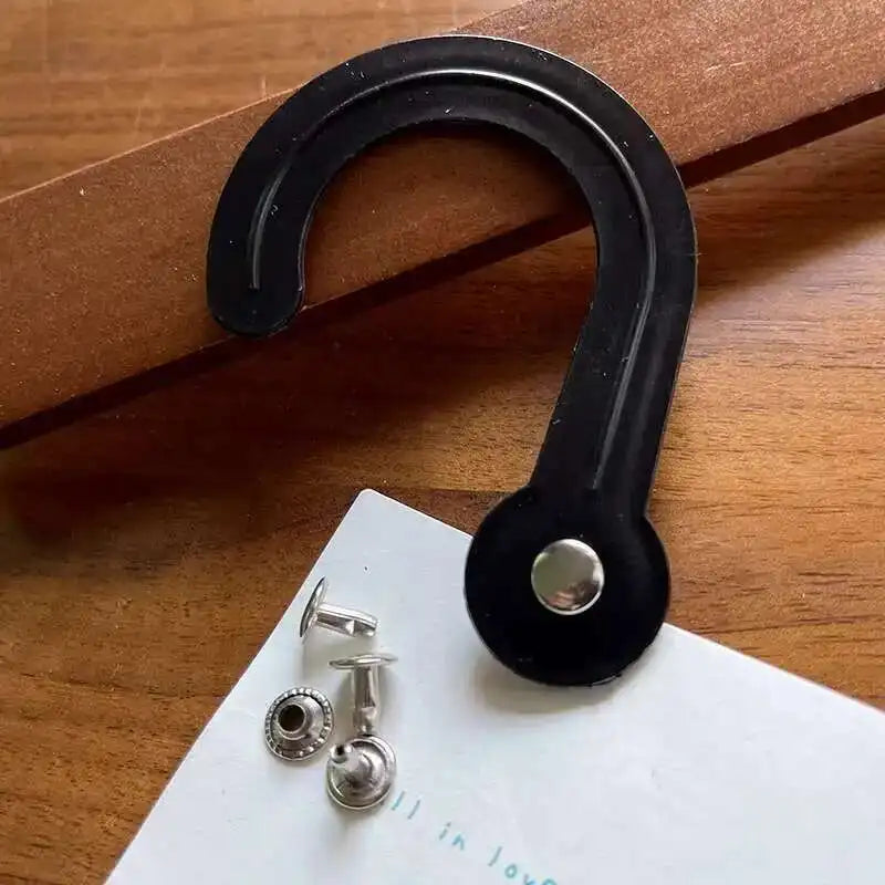 100pcs Big Plastic Header Hooks With Rivets Fabric Leather Sample Head Hanger Giant Hanging J-hook Secured Display Hooks