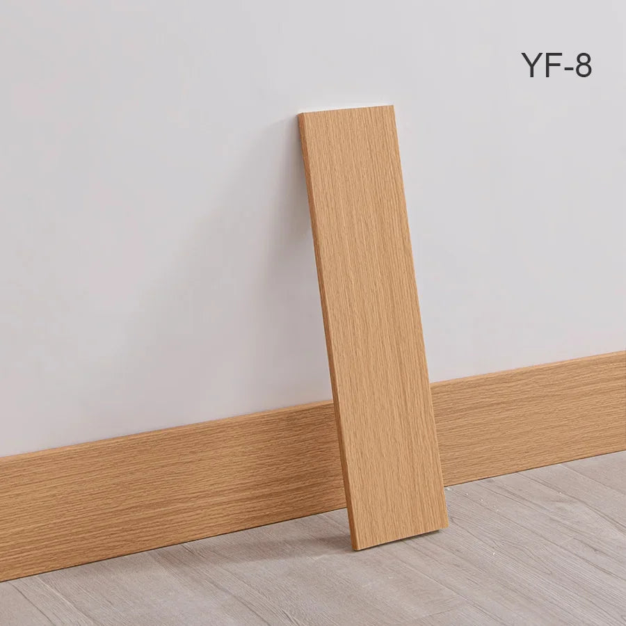 10pcs Self-Adhesive Wooden Stickers Wall Stickers Skirting Lines 10mm Thickness Suitable for All Indoor Places 17.72X4.72In