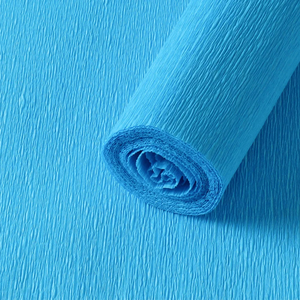 50x250cm Colored Crepe Paper Roll Origami Crinkled Crepe Paper Craft DIY Flowers Decoration Gift Wrapping Paper Craft