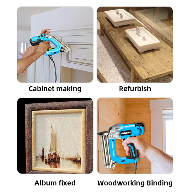 2300W Electric Nailer F30/F25/F20/F15 Electric Straight Staple Nail Gun 220V Woodworking Tool Furniture Tacker Stapler