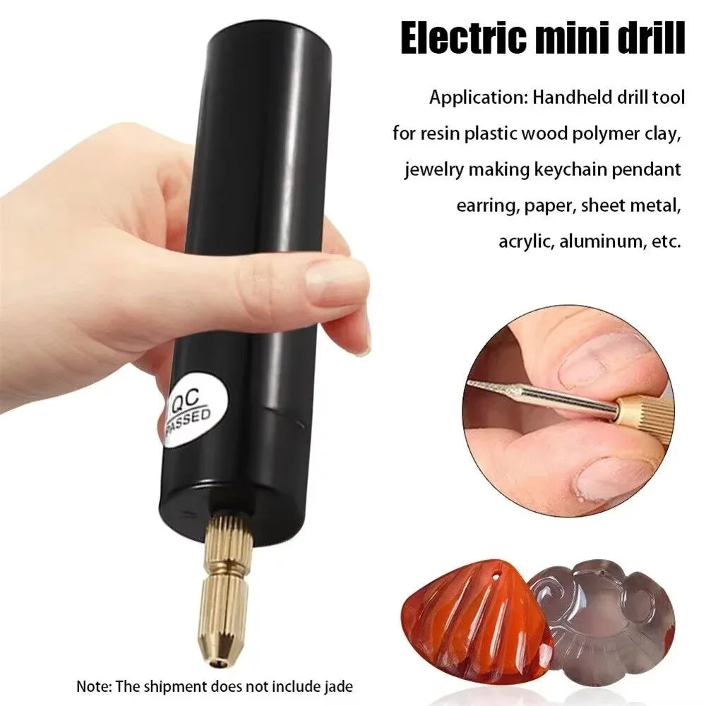 Micro-Electric Hand Drill Set For Resin,Electric Mini Drill For Jewelry Making Electrical Pin Vise Kit