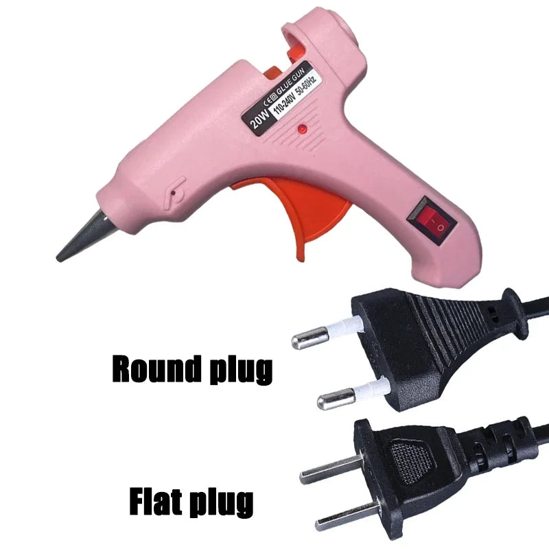 Fast Heating 20W Hot Glue Gun Household Industrial Multipurpose Electric Glue Gun Hot Glue Sticks for DIY Crafts Home Deco