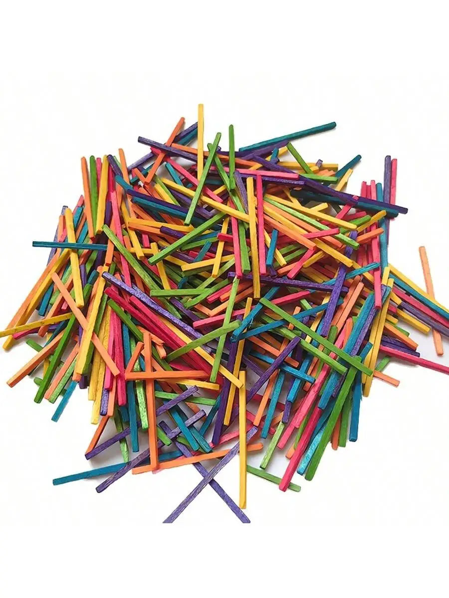 Mini Birch Sticks - 1000 Count, 5 cm/1.96 inches, DIY Building Model Materials for Handmade Art Making, 1 Set