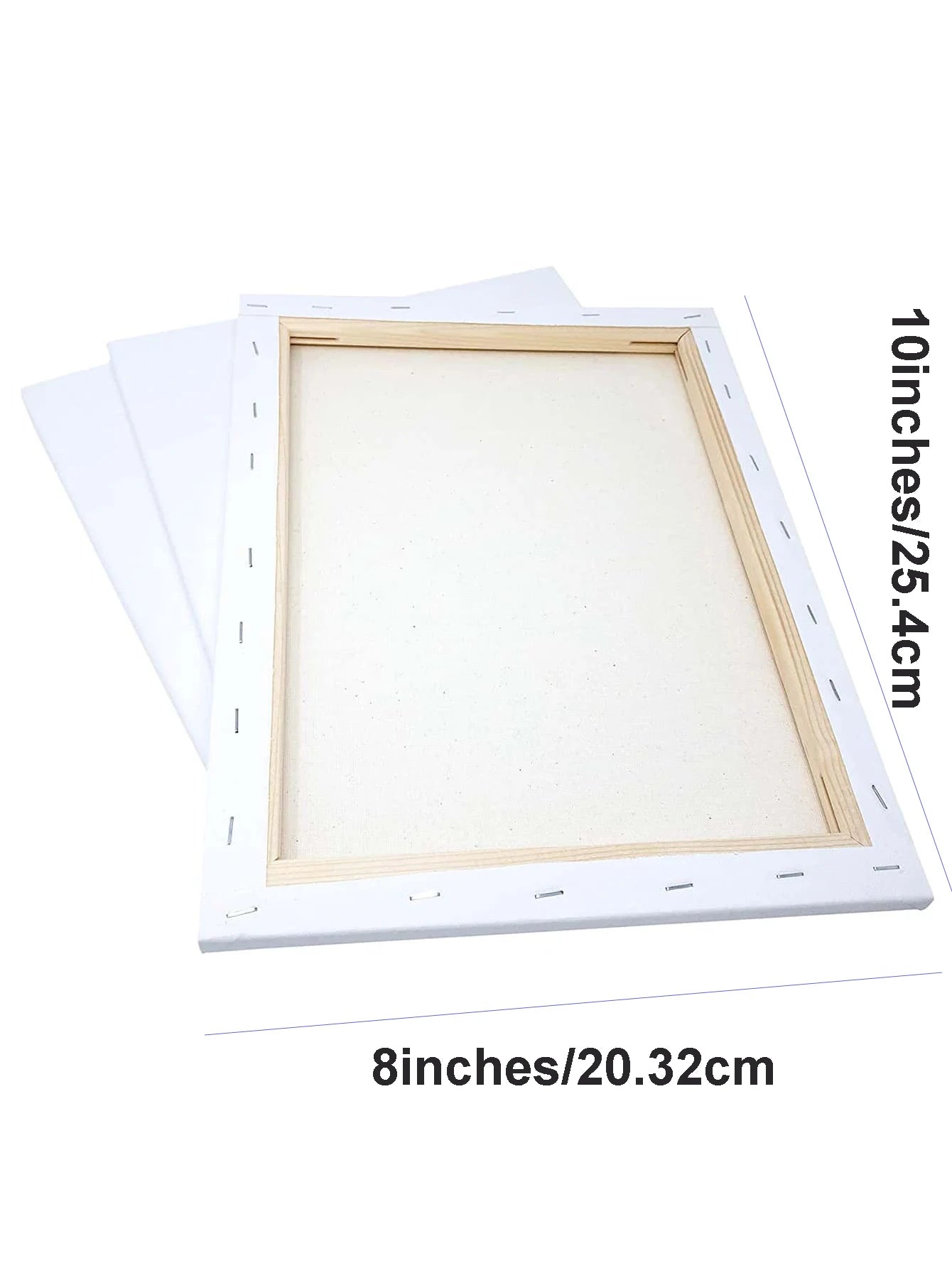 8x10 Inch 100% Cotton Primed Canvas Boards - Professional Stretched Painting Panels for Acrylic/Oil & DIY Art Studio Supplies
