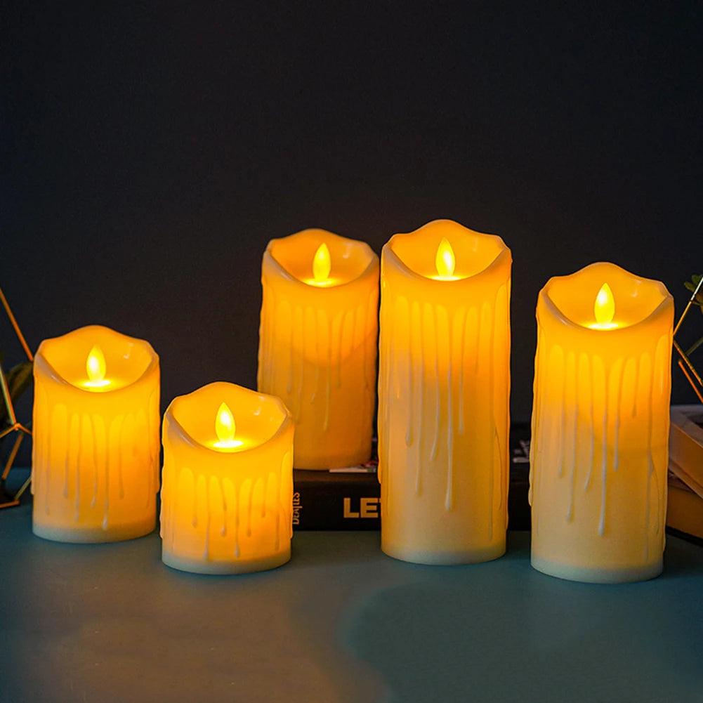 Flickering LED Flameless Candle Lights Battery Powered Electronic Candle Tea Lights Birthday Party Wedding Decoration Ornament