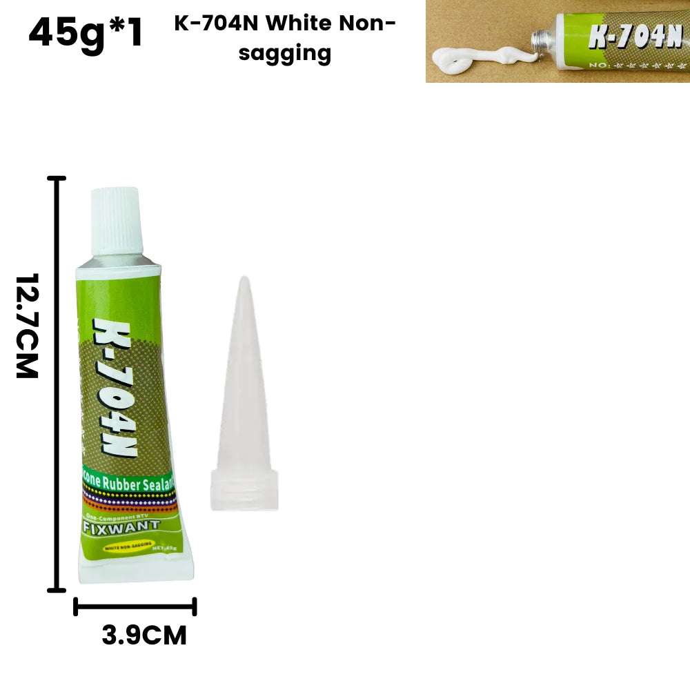 K-703 704 705 706 One-Component RTV Silicone Rubber Sealant Black White Transparent Electronic Component Sealing Glue 45g