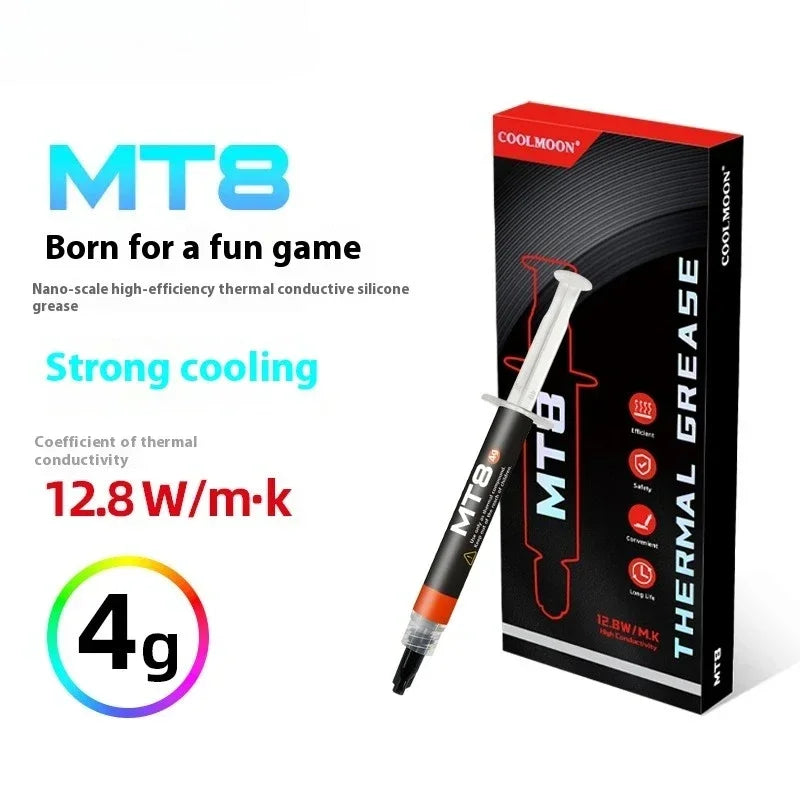 Thermal Paste MT8 MT7 4/2/1g 12.8w/m.k for CPU GPU Printer Cooling Heat-sink Cooler Silicone Grease Ice Lamps Thermal Adhesive