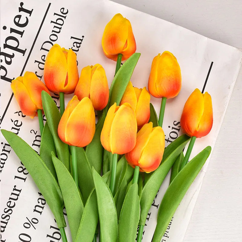 3/5/10/15/20pcs Tulips Artificial Flowers Real Touch Flower Bouquet Tulips Fake Flower for Wedding Home Decoration