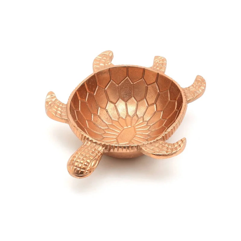 Decorative Turtle Bowl With Antique Copper Finish-10.5 Dia