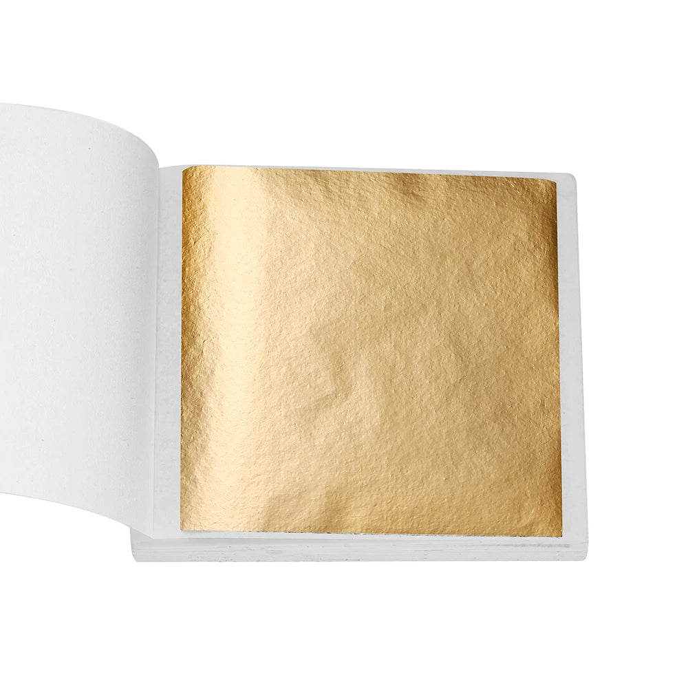 100pcs 8x8cm Imitation Gold Silver Foil Glitters Paper Leaf Sheets DIY Resin Filler Jewelry Making Art Crafts Decor Design Paper