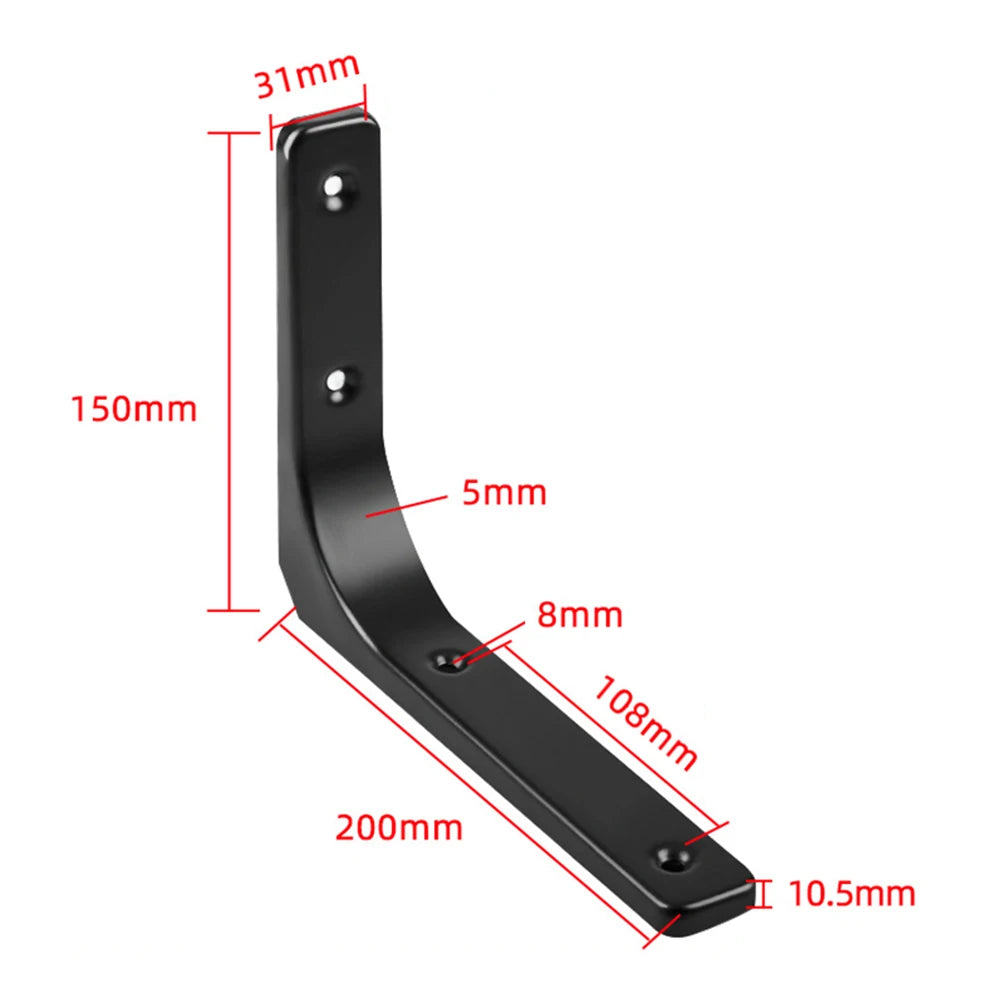 8 In Wall Shelves Bracket Easy Install Reinforced Shelf Bracket Wall Mounted L Bracket Hardware Corner Brace Support for Shelves