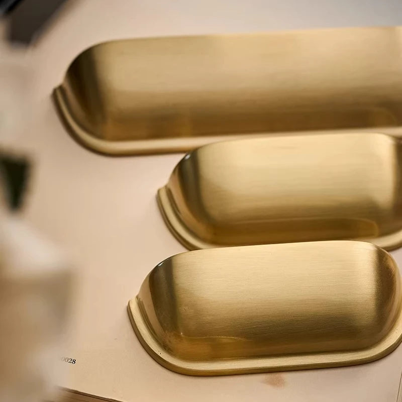 Bedroom Wardrobe Kitchen Drawer Shoe Cabinet Door Handle Gold Shell Shape Brass Handle Furniture Knob Handware Decorative Handle