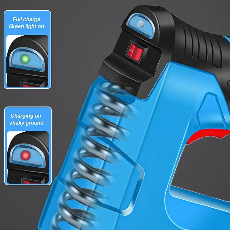 HERZO 3.7V Nail Gun Kit Cordless Portable Brad Nail Stapler Gun Tacker