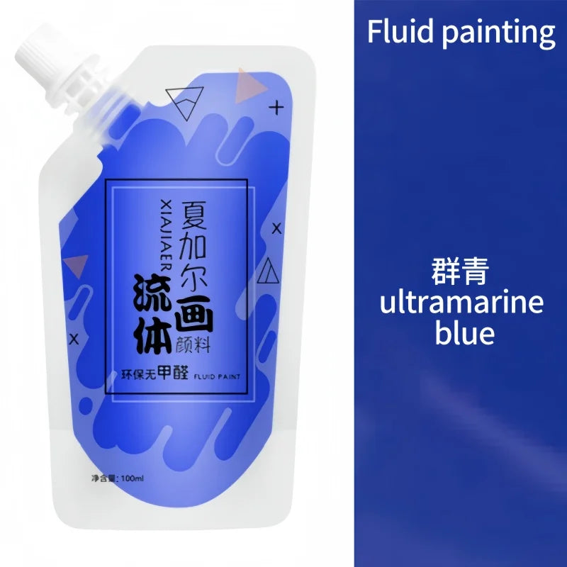 100ml/ Multi-colour xiajiaer Fluid Paint Acrylic paint Bag Violent Bear DIY decorative painting liquid liquid dye