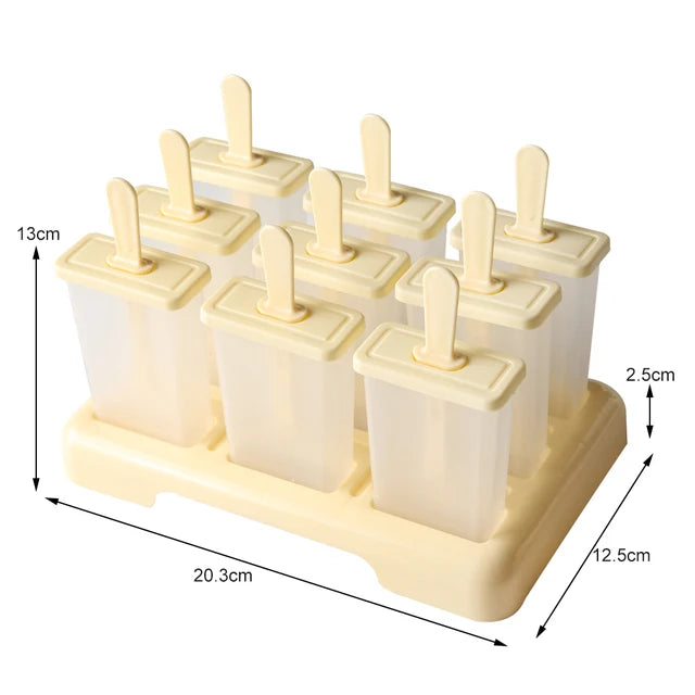 12 Pieces Silicone Popsicle Maker Molds Food Grade Ice Molds With Ice Cream With 50 Popsicle Sticks Popsicles Molds Household